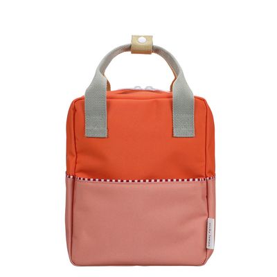 Sticky Lemon Small Backpack Colourblocking Wonders lifebuoy orange- coral pink