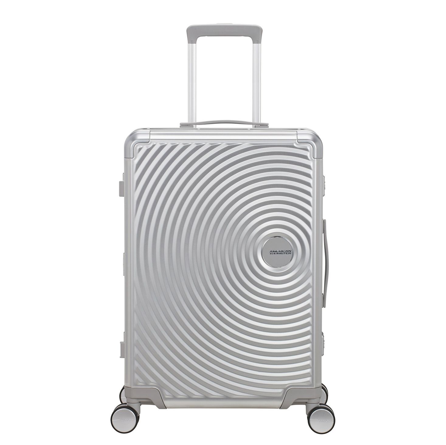 American Tourister Soundbox Spinners zilver
