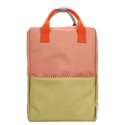 Sticky Lemon Large Backpack Colourblocking Wonders coral pink-reed green