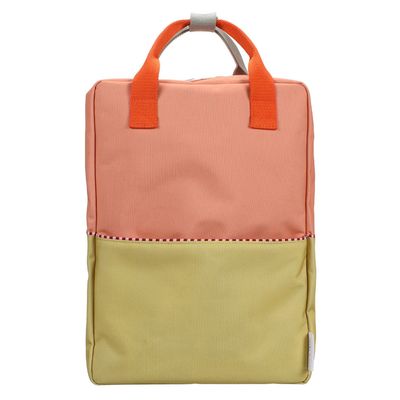 Sticky Lemon Large Backpack Colourblocking Wonders coral pink-reed green