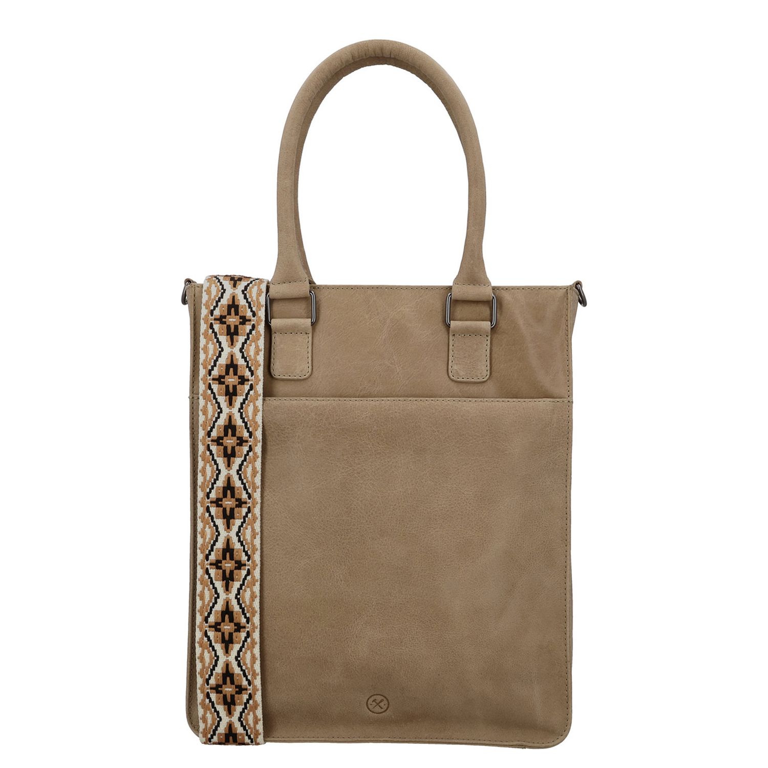 Hide Stitches shopper beige en bruin