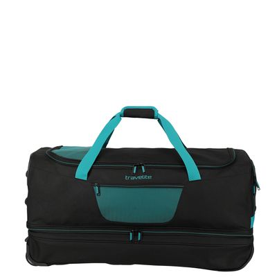 Travelite Basics Wheeled Duffle 70cm Expandable black/petrol