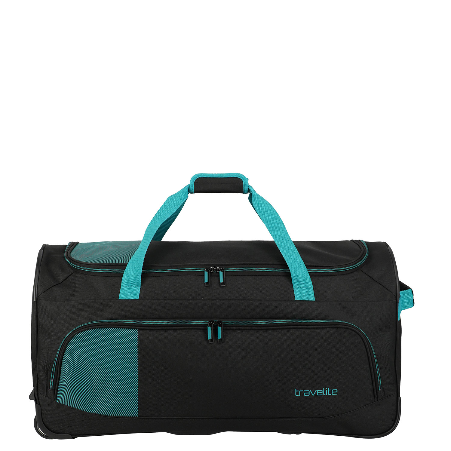 Travelite Basics Fresh Wheeled Duffle black/petrol 9000277-02