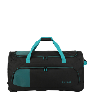 Travelite Basics Fresh Wheeled Duffle black/petrol