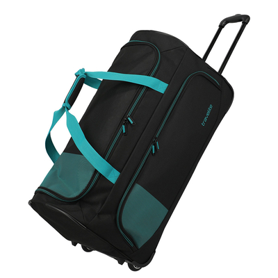 Travelite Basics Fresh Wheeled Duffle black/petrol