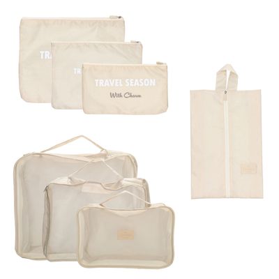 Charm London Travel Accessoires Packingcubes taupe