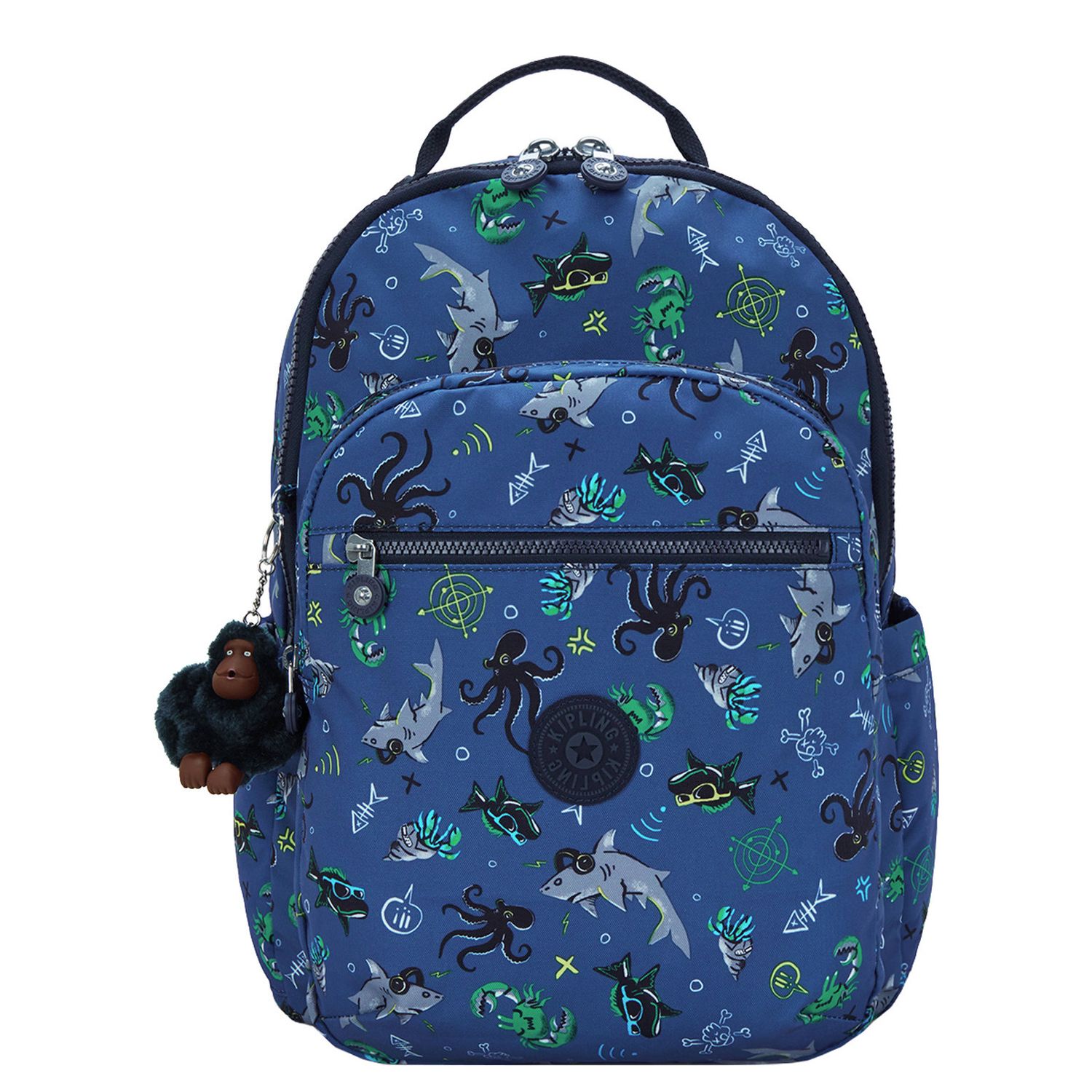 Kipling Seoul laptoptas blauw
