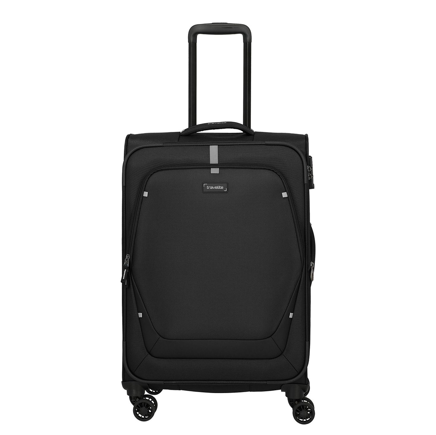 Travelite Umbria 4 Wheel Trolley M black zachte koffer lichtgewicht koffer