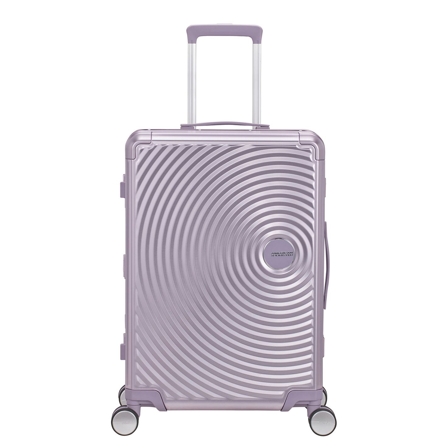 American Tourister Soundbox Spinners roze en paars