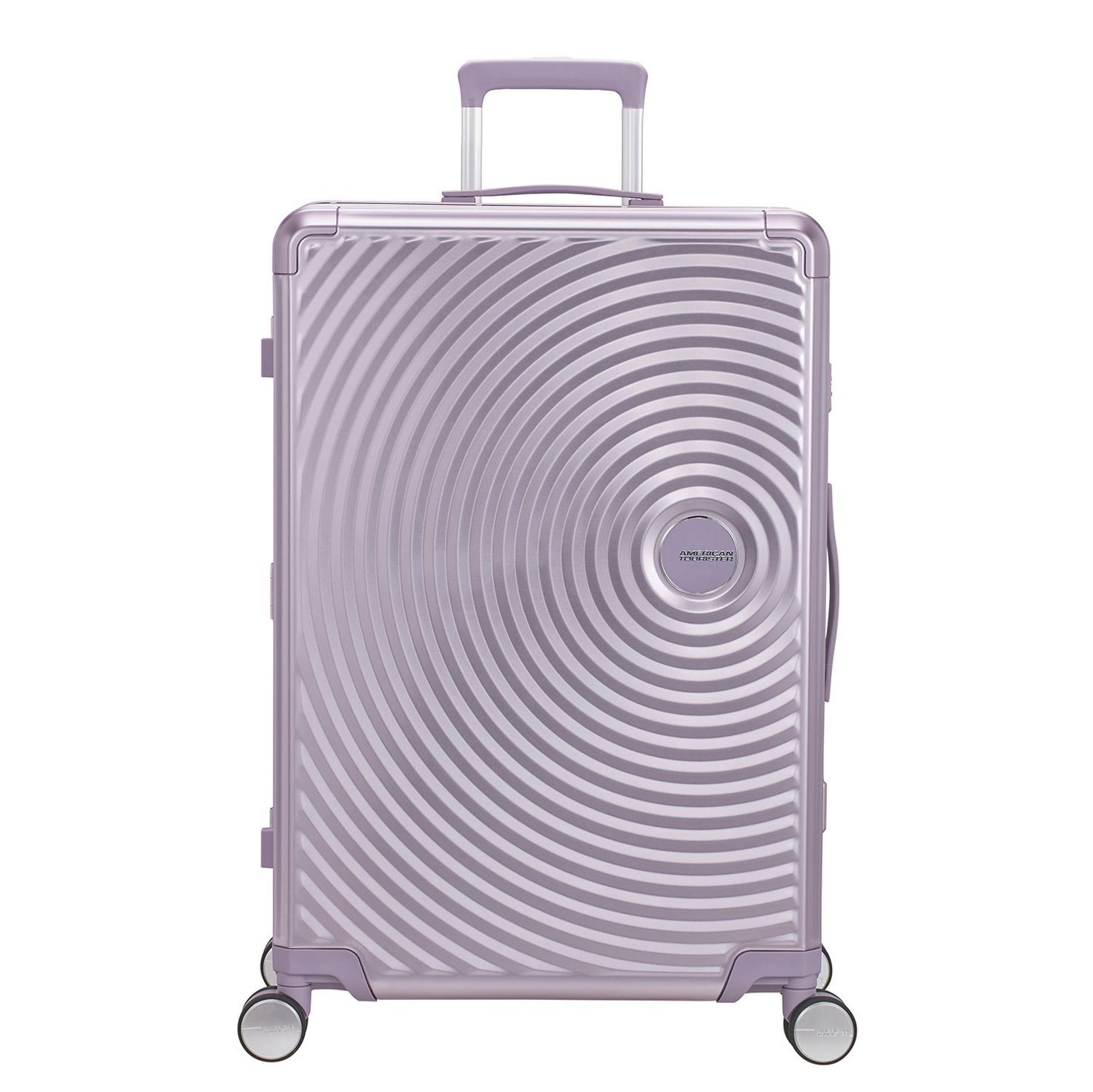 American Tourister Soundbox Spinners roze en paars