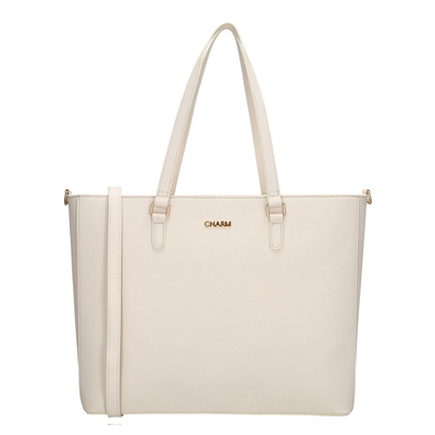 Charm London Birmingham II Shoulderbag 15.6" crème