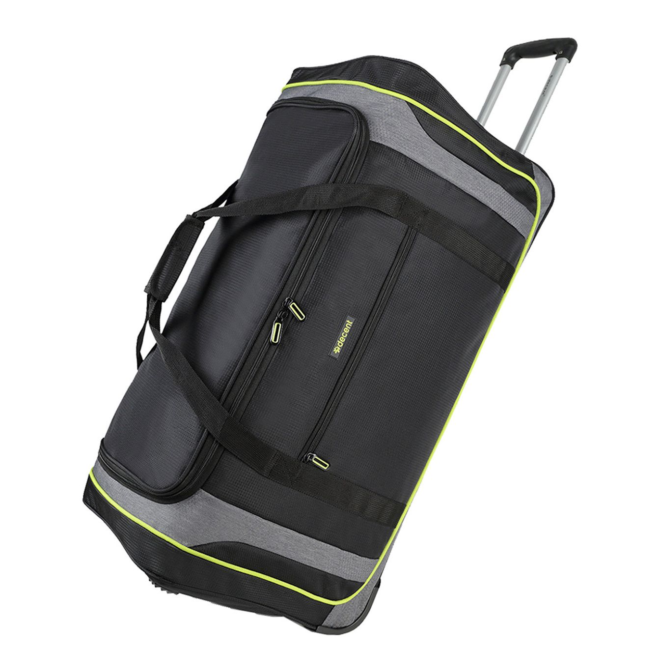 Decent Flexplus weekendtas zwart, groen en geel