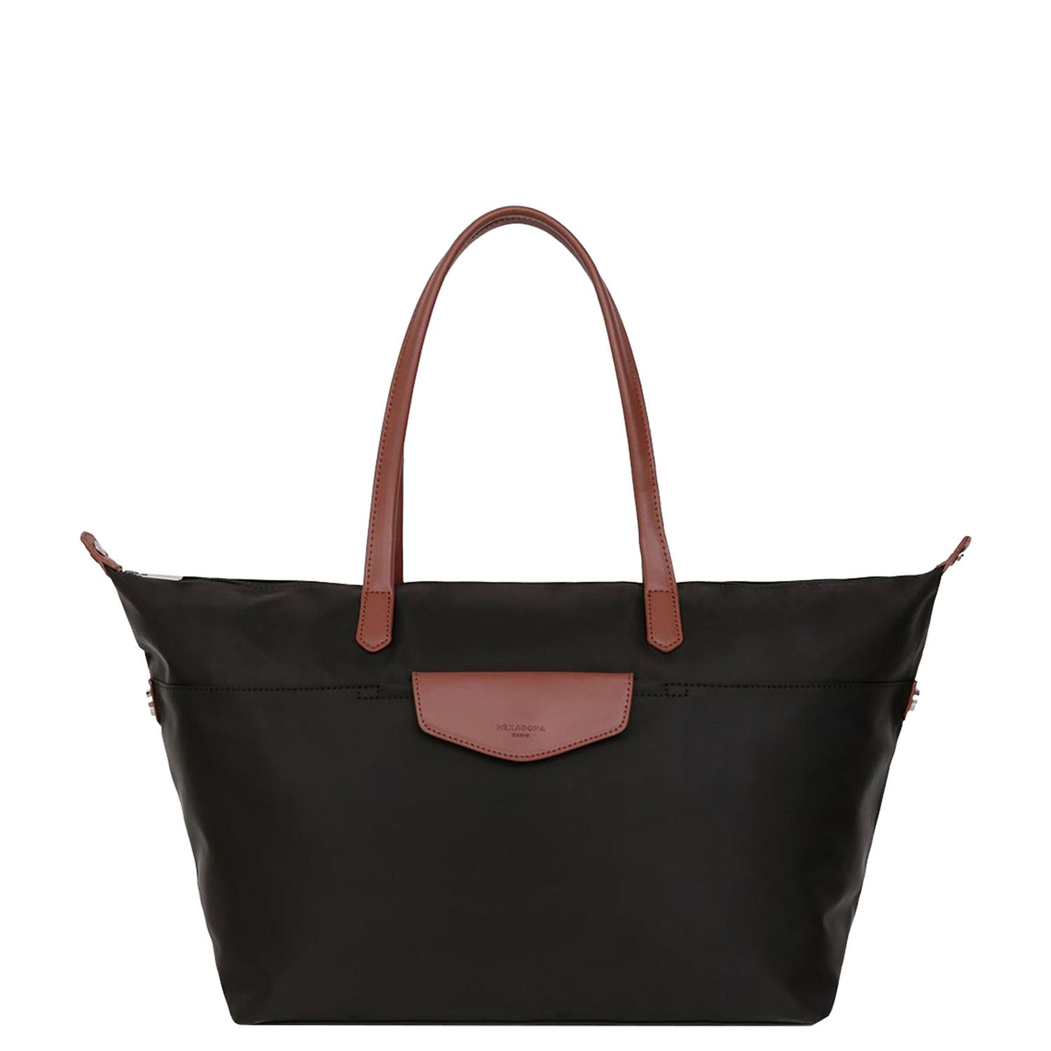 Hexagona shopper zwart en multicolor