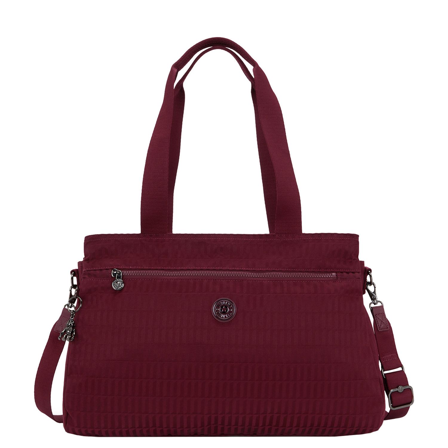 Kipling schoudertas rood en bruin