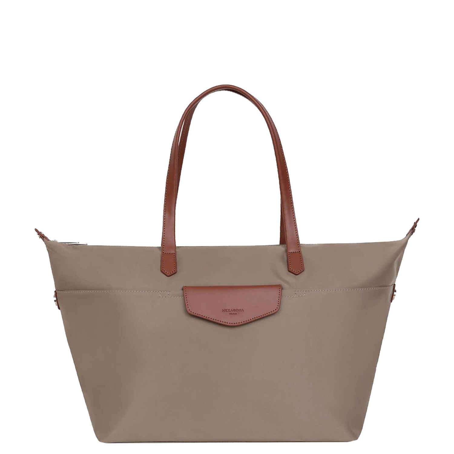 Hexagona shopper grijs en taupe