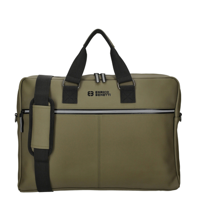 Enrico Benetti Bergen PU Laptop Shoulderbag 17" khaki