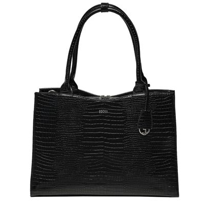 Socha Businessbag Croco 14-15.6" crocodile jet black