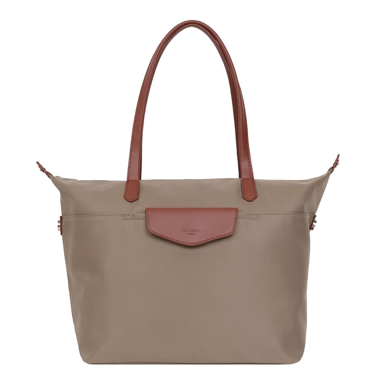 Hexagona shopper grijs en taupe