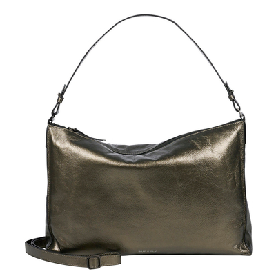 Burkely Creased Crystal Wide Hobo gun metal