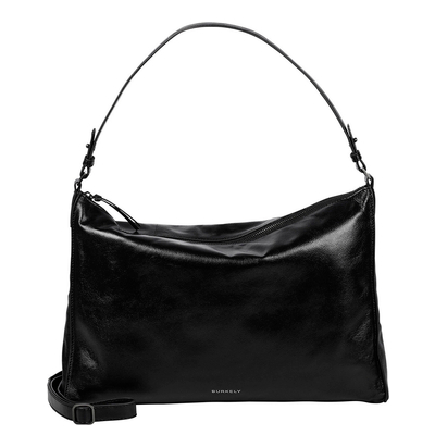 Burkely Creased Crystal Wide Hobo black