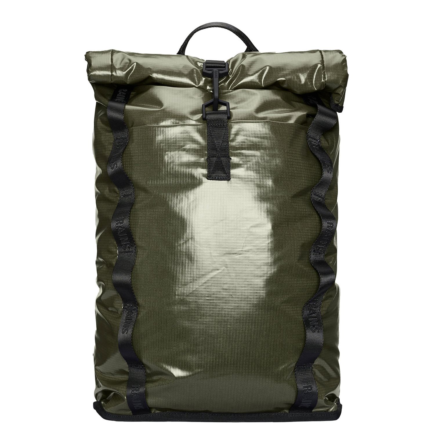 Rains Rolltop Rucksack rugzak groen