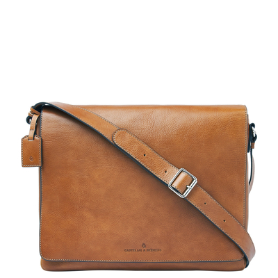 Castelijn & Beerens Mark Messenger 15.6" RFID light brown