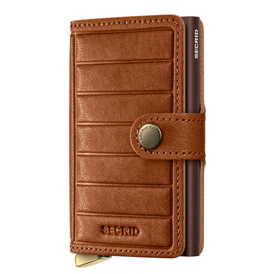 Secrid Miniwallet Emboss Lines V2 cognac