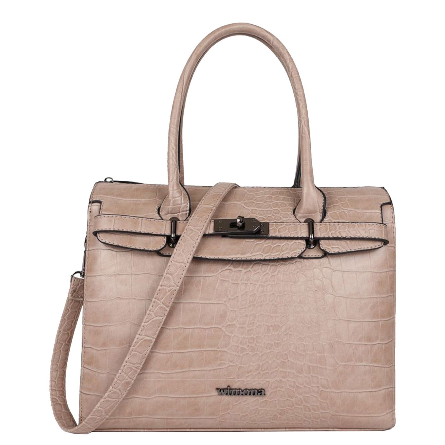 Wimona Liona schoudertas grijs en taupe