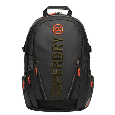 Superdry Tarp Emb Backpack black/khaki green
