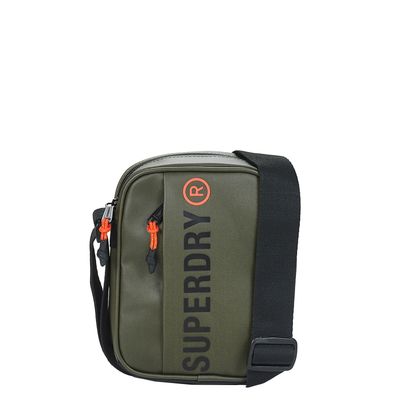 Superdry Tarp Cross Body Bag olive green