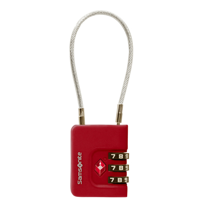 Samsonite TA Revolution Cablelock 3 Dial TSA red