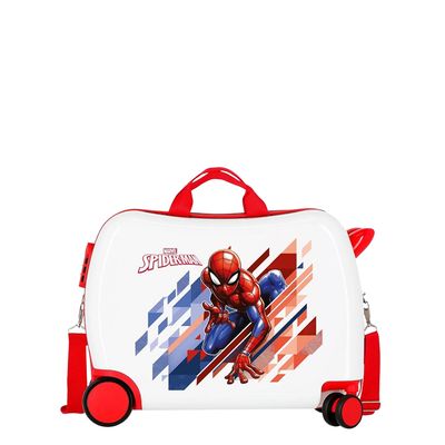 Disney Spiderman Rolling Suitcase 4 Wheels white