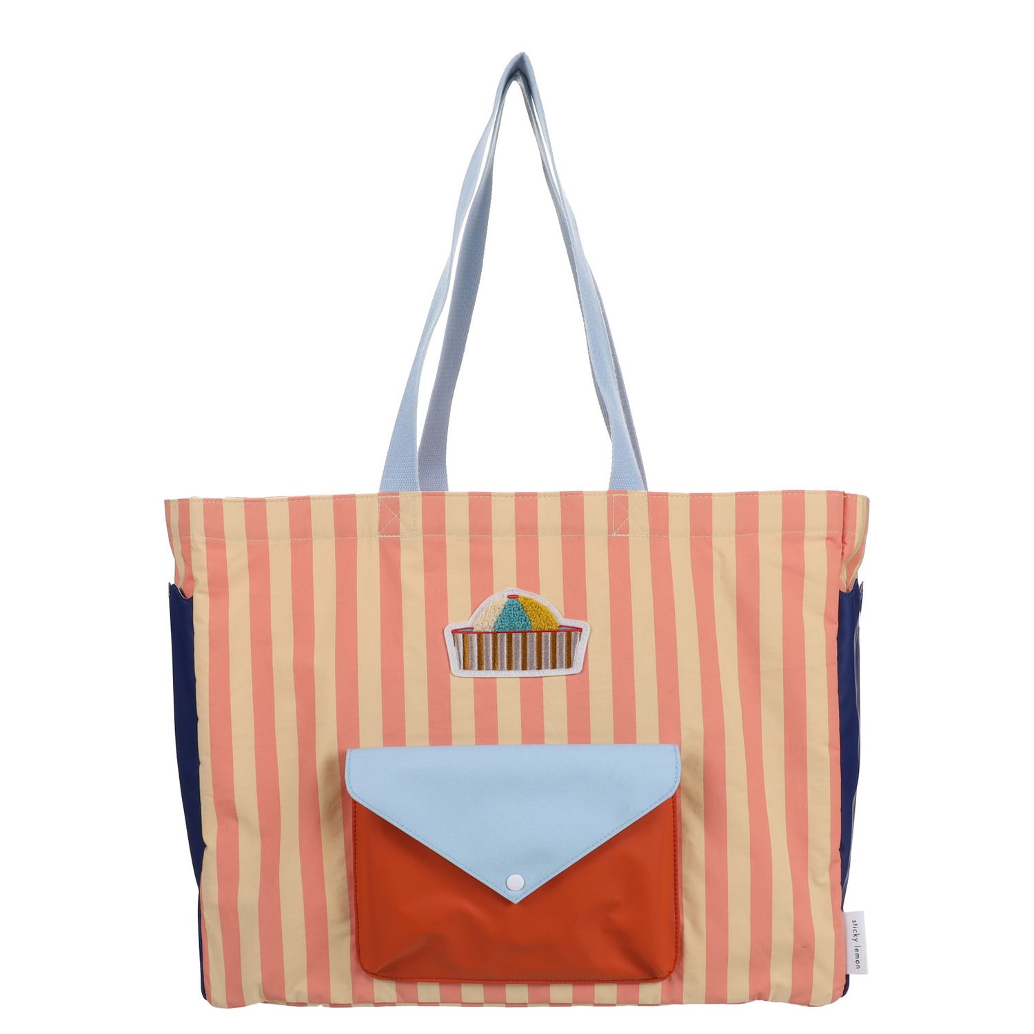 Sticky Lemon shopper roze, geel en multicolor