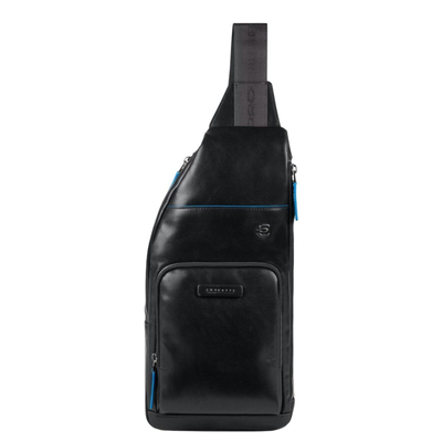 Piquadro Blue Square Mono Sling Bag black