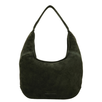 Hide & Stitches Suede Shoulderbag olive green