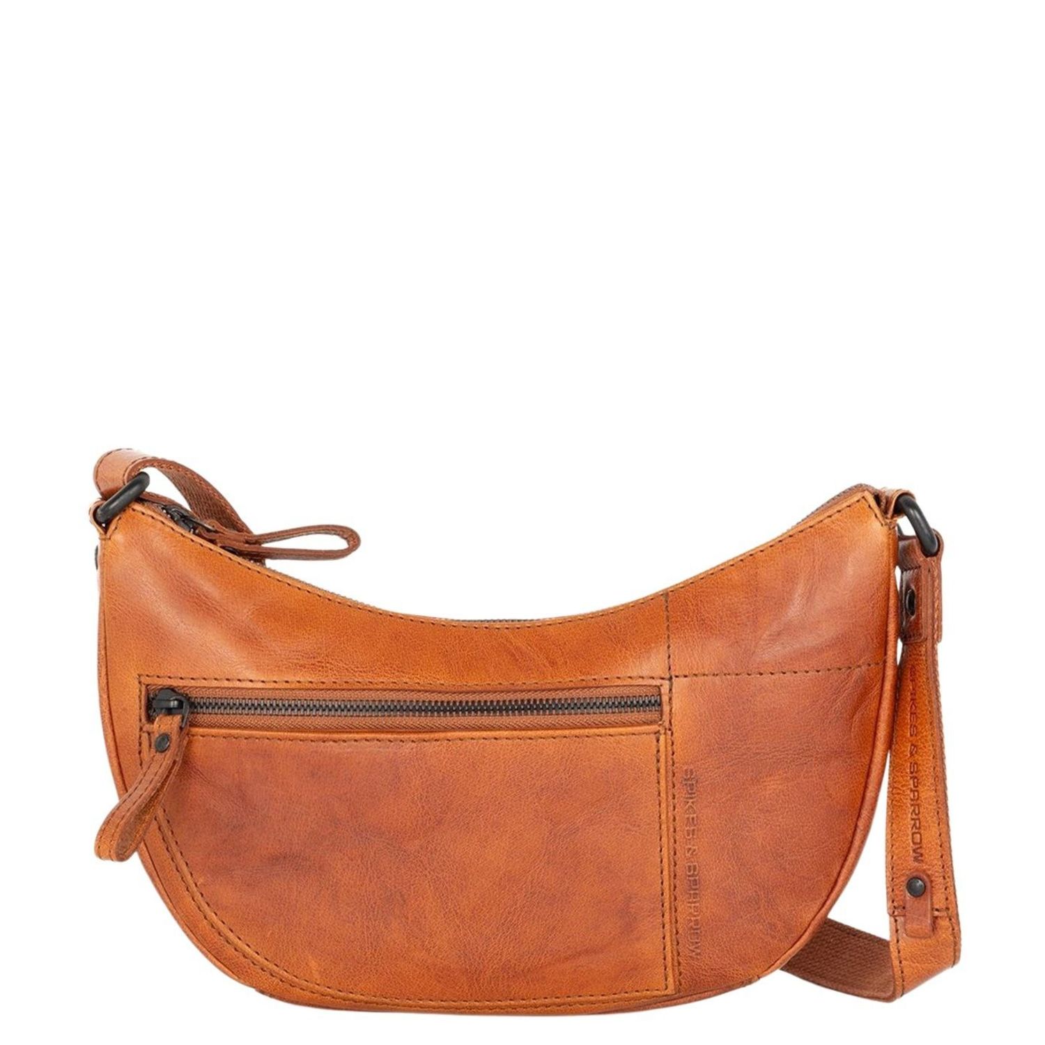 Spikes & Sparrow crossbodytas oranje en bruin