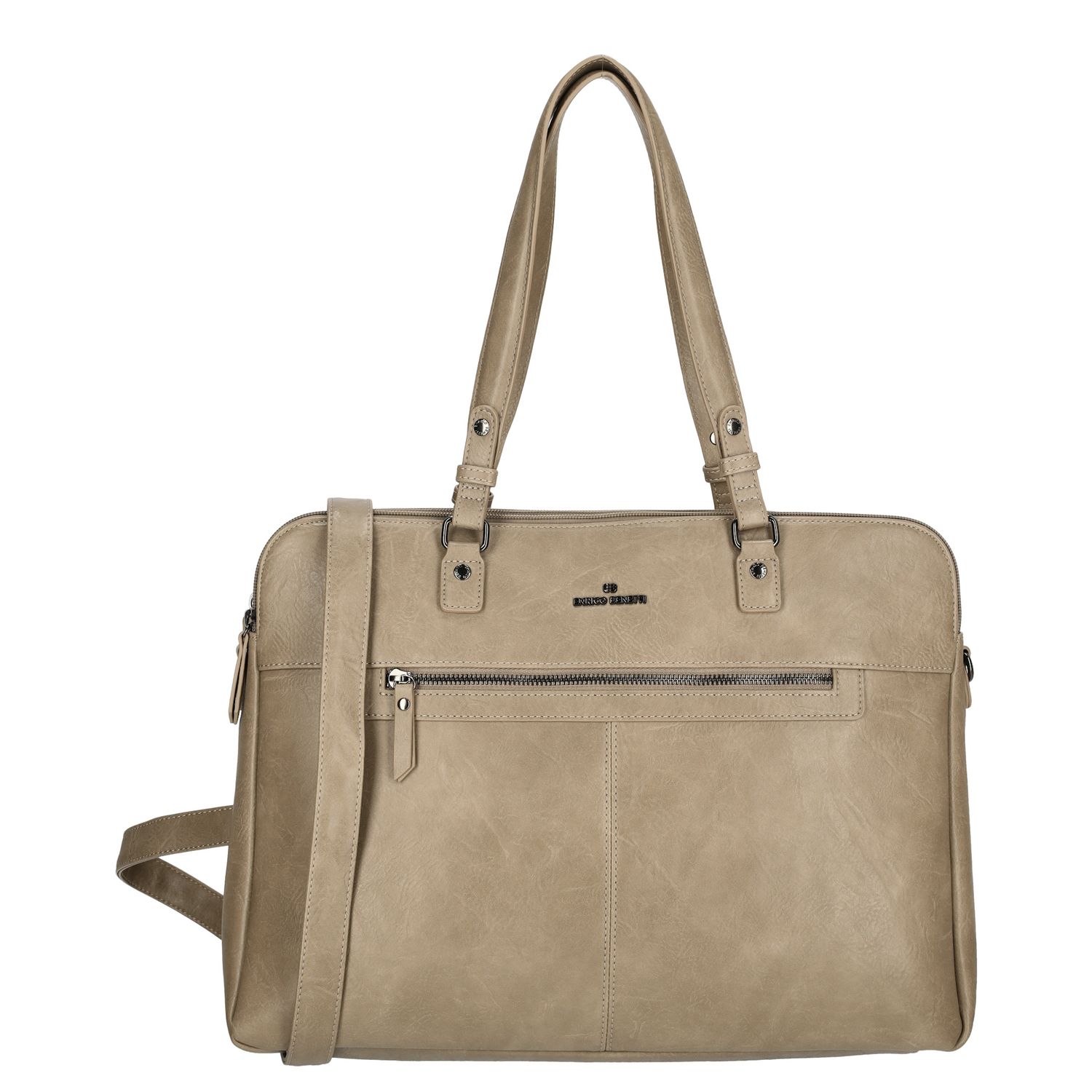 Enrico Benetti schoudertas grijs en taupe