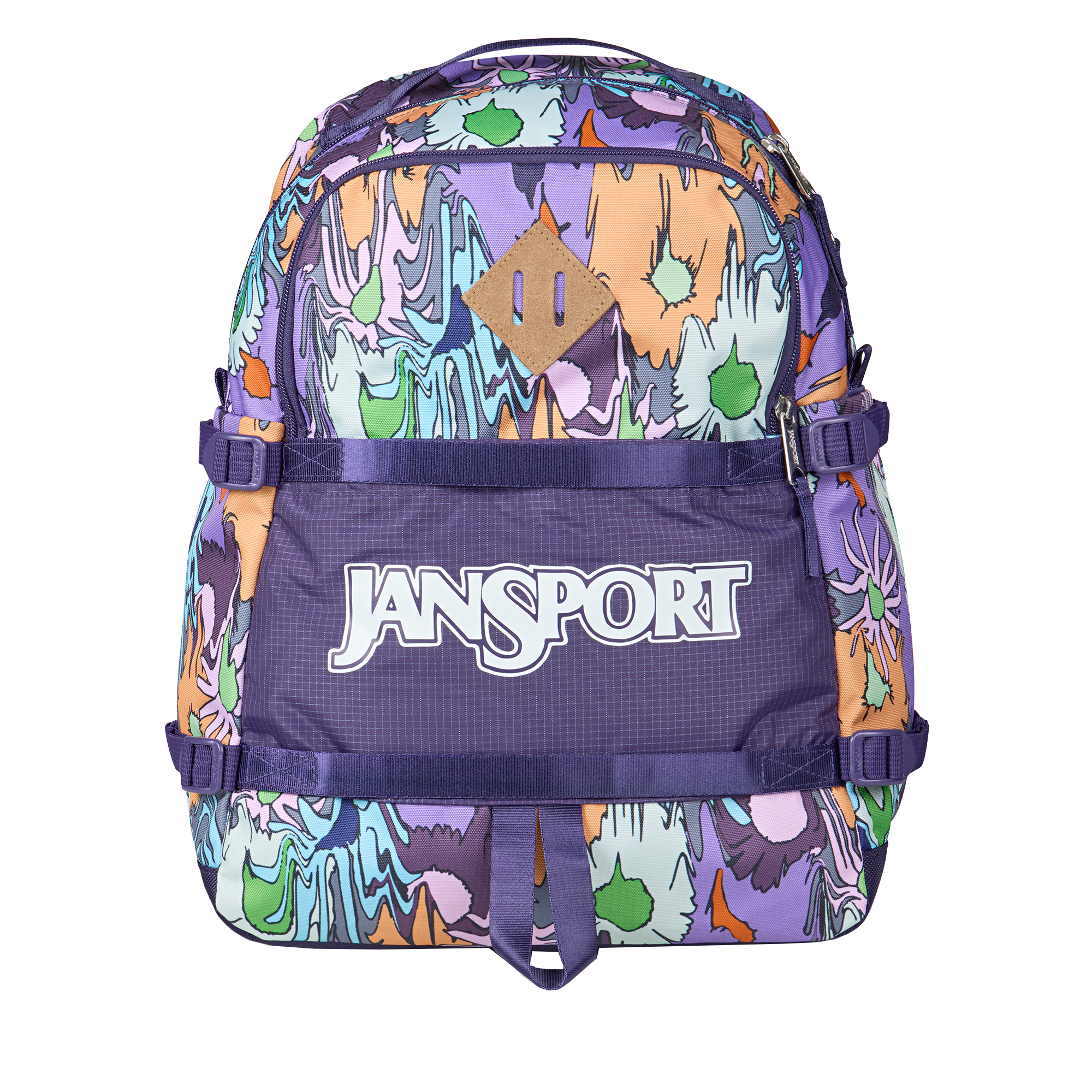 JanSport Small Seattle Pack melted blooms yellow EK0A5BK15Z21