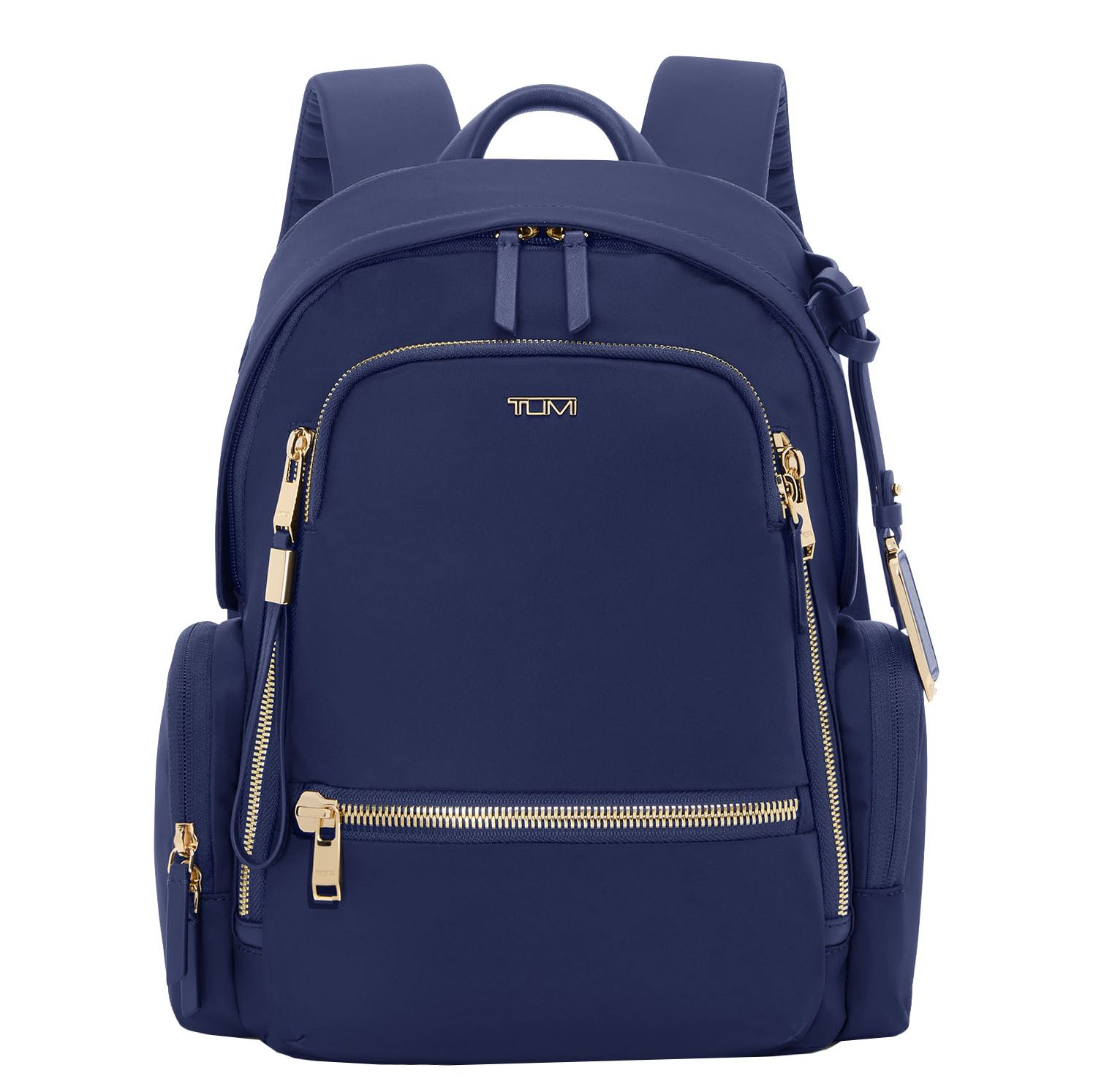 Tumi rugzak blauw, goud en multicolor