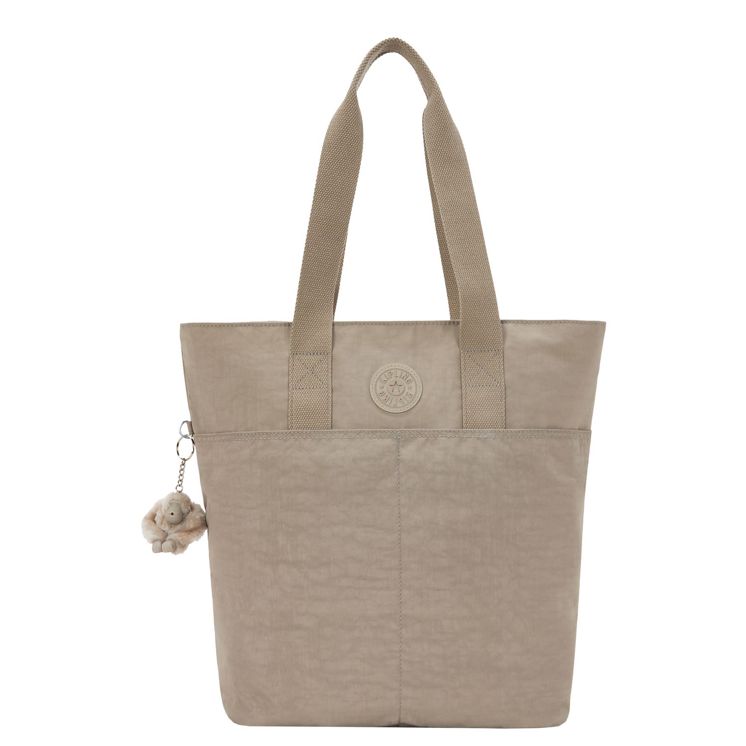 Kipling schoudertas grijs en taupe