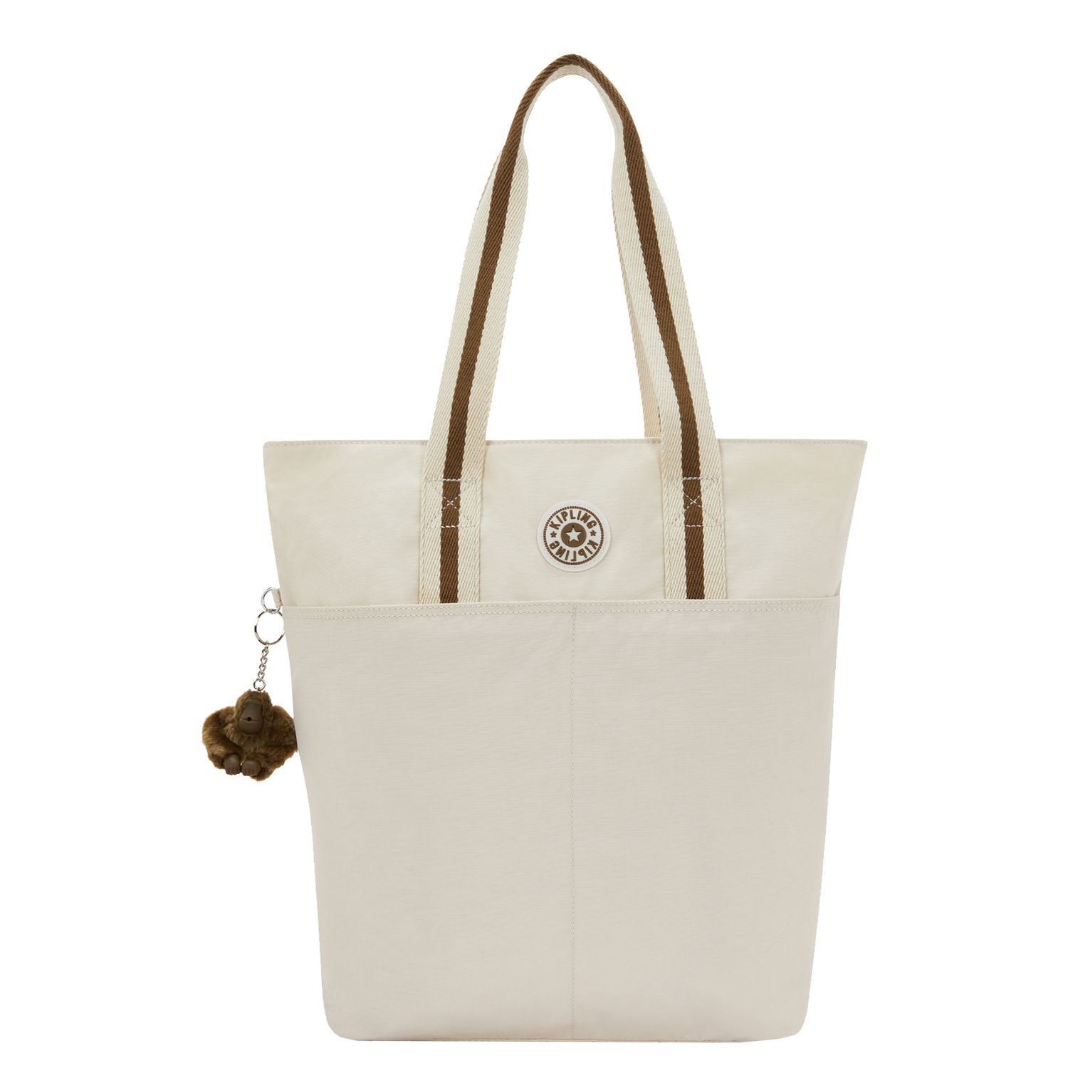 Kipling schoudertas beige en bruin