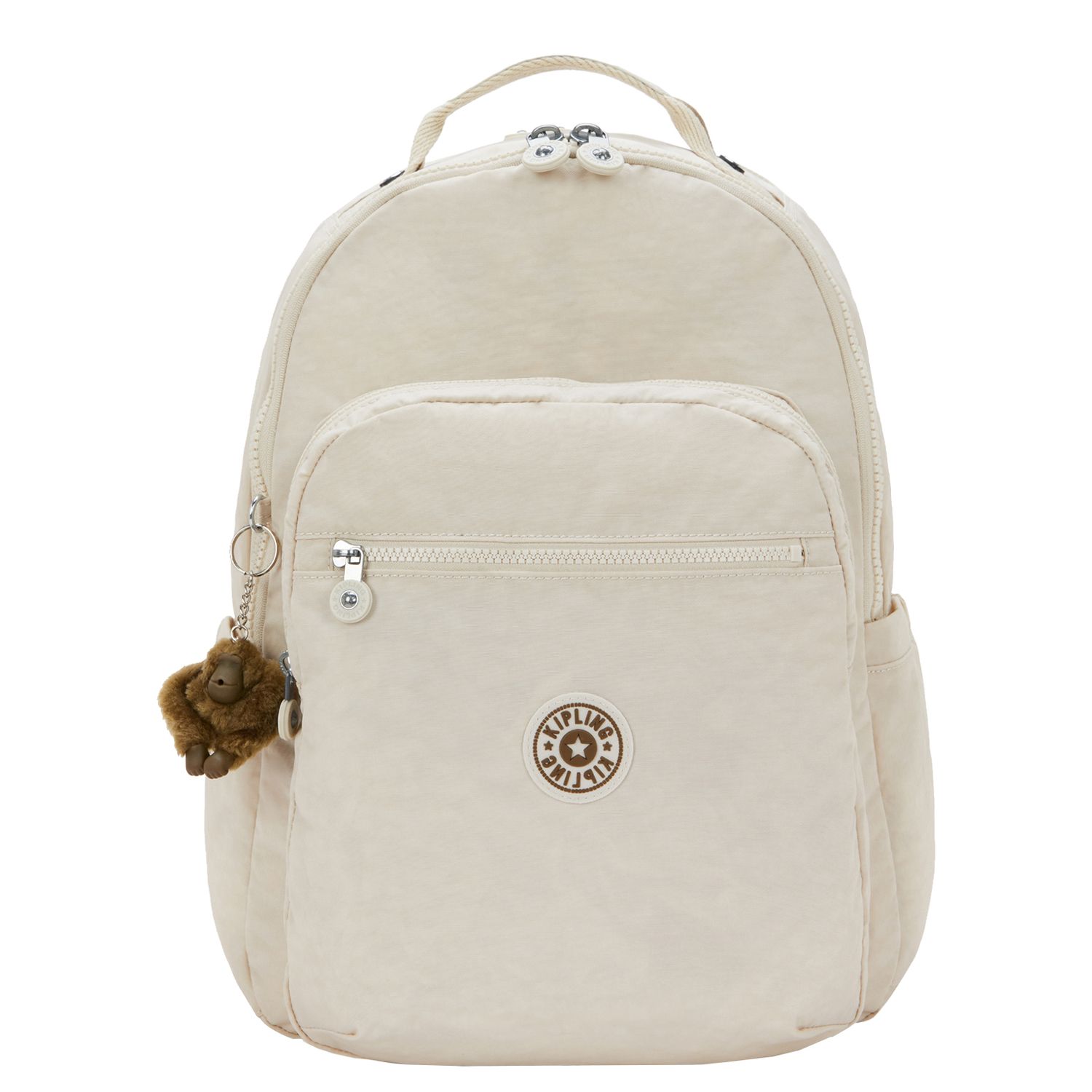 Kipling Seoul laptoptas beige en bruin