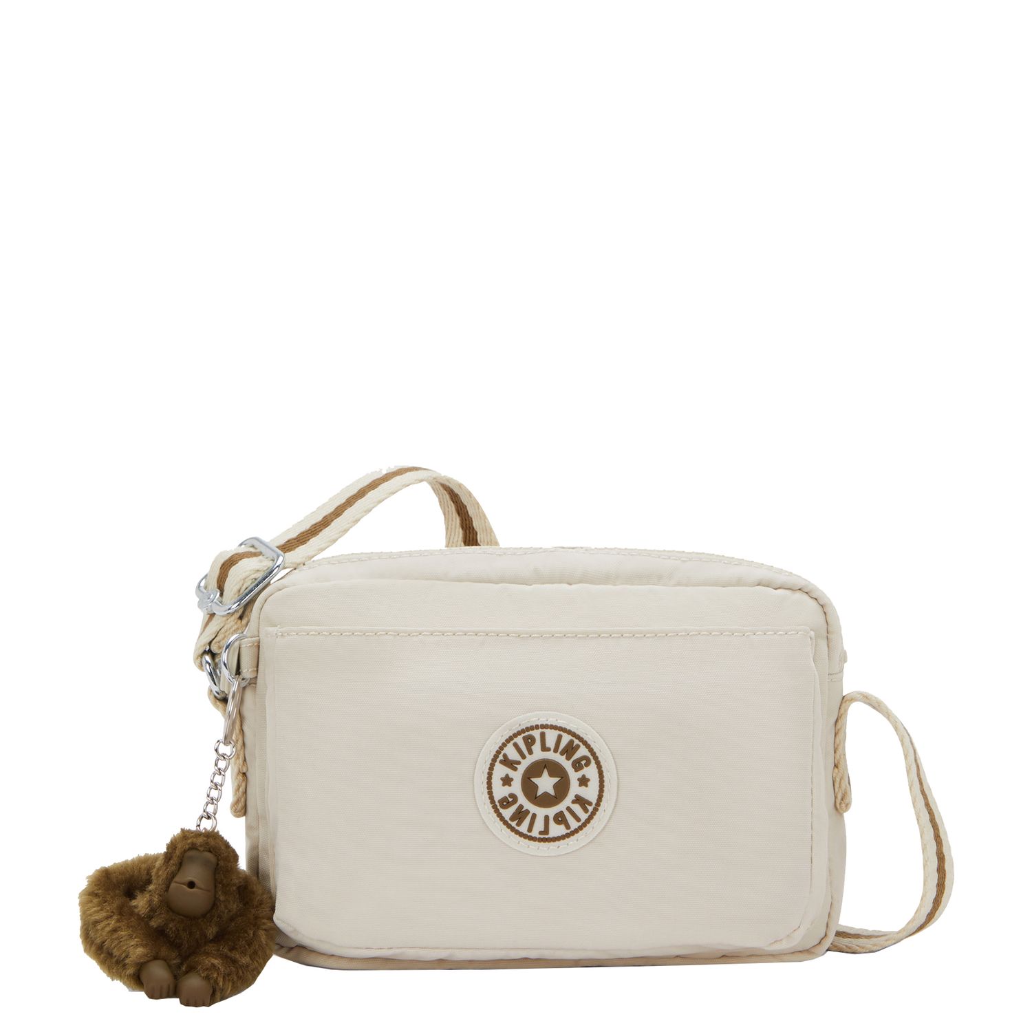 Kipling Abanu crossbodytas beige en bruin