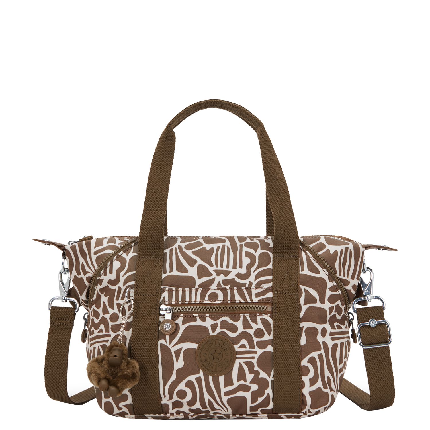 Kipling Art Mini schoudertas khaki en multicolor
