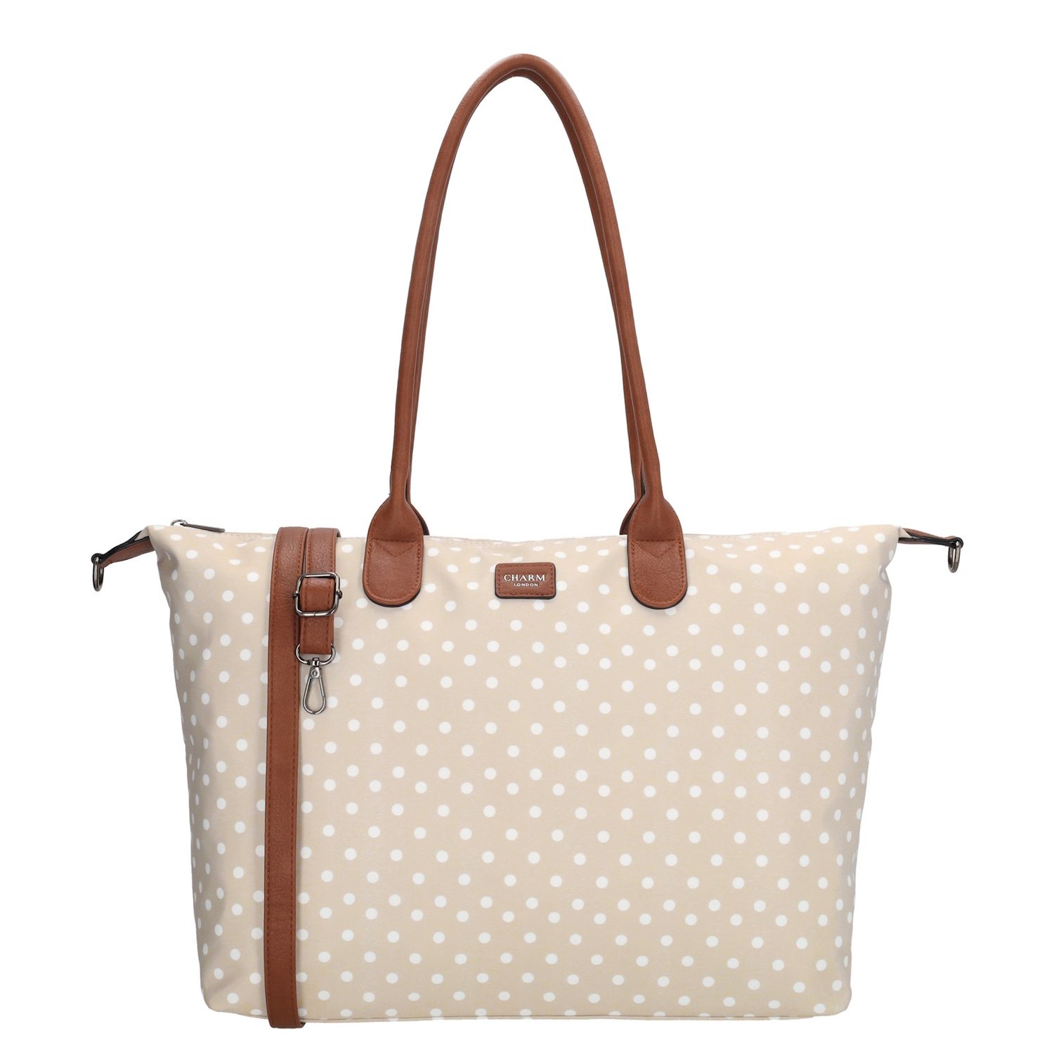 Charm London schoudertas grijs en taupe