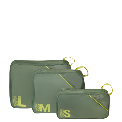 American Tourister Travel Accessories Packing Cubes Set S/M/Lolive/lime
