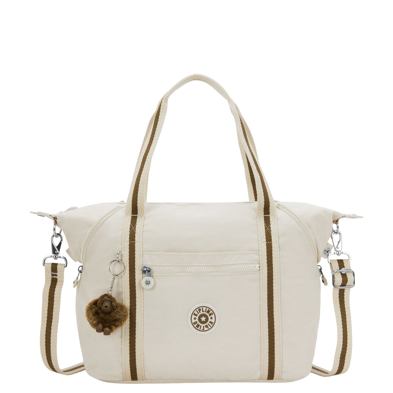 Kipling Art schoudertas beige en bruin