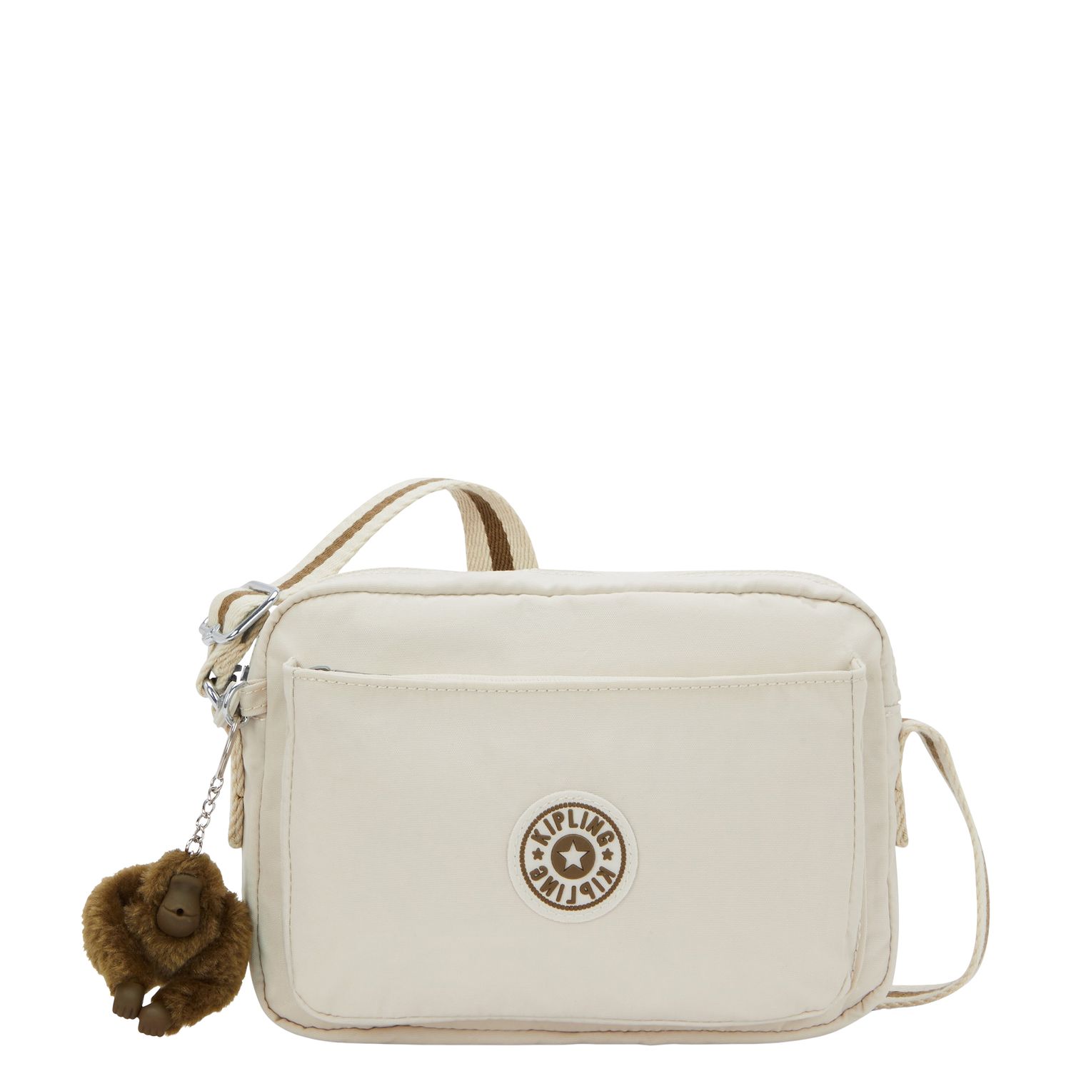 Kipling Abanu M crossbodytas beige en bruin