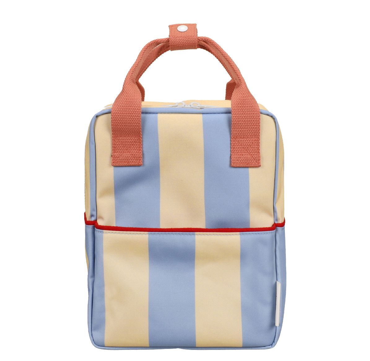 Sticky Lemon schooltas blauw, beige, geel en multicolor