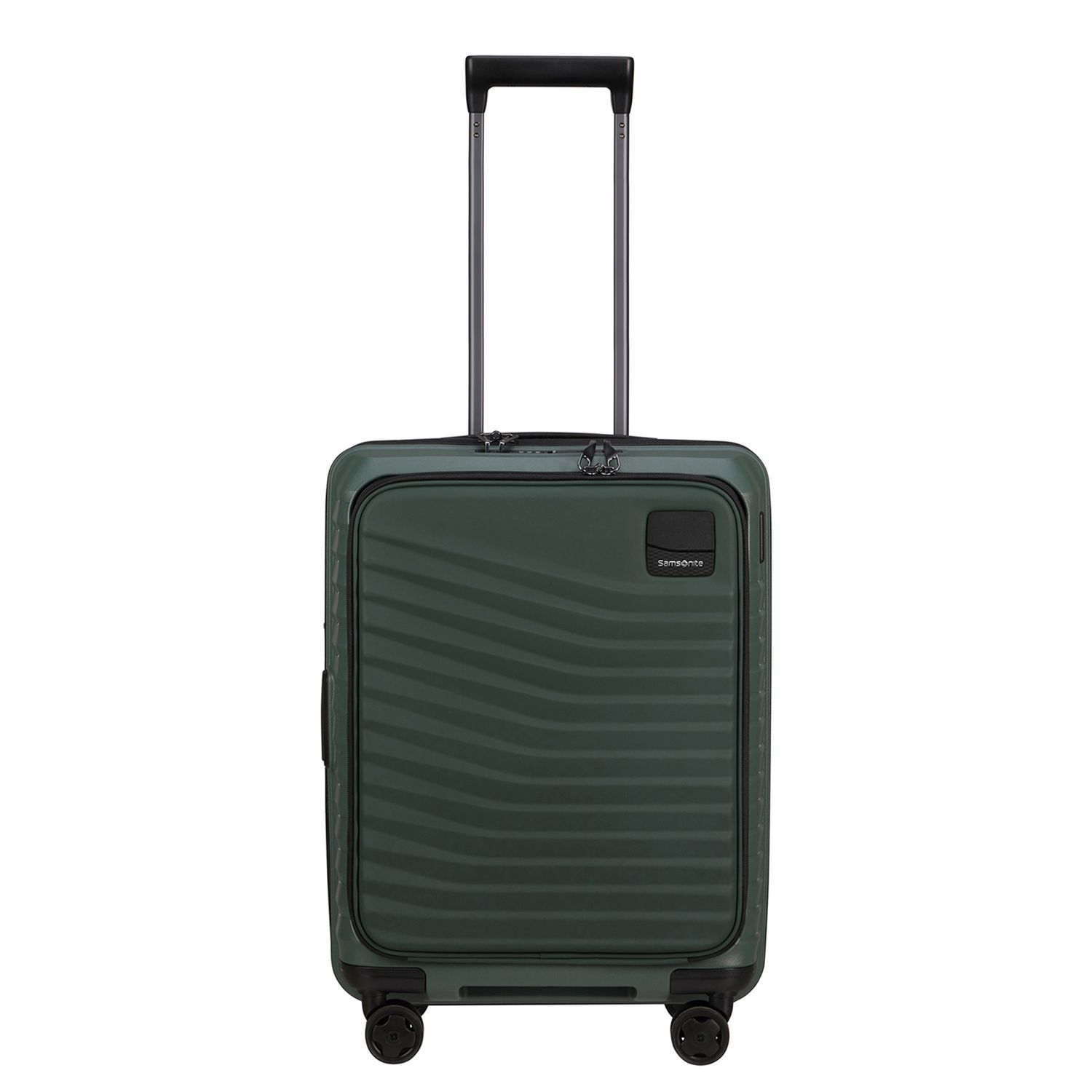 Samsonite Intuo Handbagage Spinner 55 cm - Uitbreidbaar 42/48 liter - met 15.6" laptop-voorvak - 55x40x20/23 cm - olijf groen